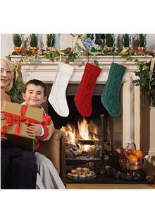 1 件圣诞袜、圣诞装饰挂件、大号钻石形礼品袋