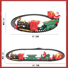 复古电动 DIY 圣诞火车套装 B/O 蒸汽式铁路轨道电池供电玩具机车完美的圣诞礼物