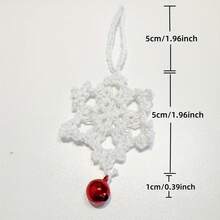 1 套/5 件手工钩针雪花挂饰、包包挂饰、家居装饰、吊坠、送给朋友的礼物、圣诞礼物 - 彩色 - 查看 7