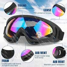 Winter Windproof Skiing Glasses Goggles Outdoor Sports Eyewear Glasses Ski Dustproof Cycling Lens Frame Sunglasses Men Women Outdoor Sports Ski Goggles Anti-Fog Snowboarding Snowmobile Glasses UV400 Charngeable Lens Teen Charistmas Cycling Anti-Fog Ski Goggles Motorcycle Goggles Winter Snowboard Skiing Glasses Outdoor Sport Windproof Ski Mask Off Road Goggles Helmet
