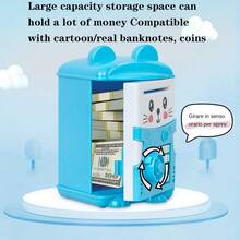 Kids Birthday Gift Toy, Password Storage Cabinet - Realistic Children's ATM Piggy Bank, Cartoon Password Smart Coin Bank, Creative Coin Password Storage Box - Multicolor - View 8