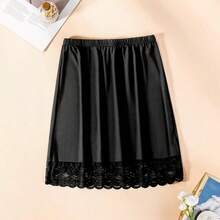 1pc Women's Waist Cincher Anti-Static Anti-Flashing Half Slip Skirt, Elastic Waistband Adjustable, Multiple Sizes & Colors Available