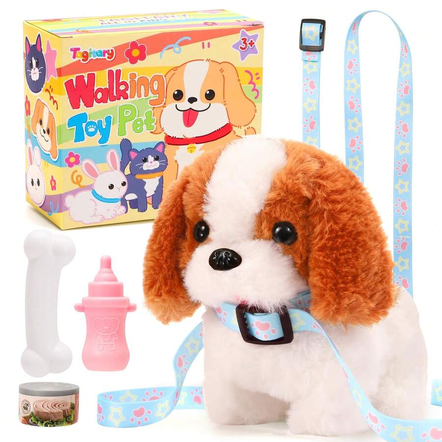 2025 New Smart Electronic Pet Toy Dog: Realistic Running And Barking, Unique And Adorable Design, Inspires Children's Creativity And Sensory Experience, Ideal Birthday Or Holiday Gift, Joyful Companion, Perfect For Parent-Child Bonding - Brown - View 1