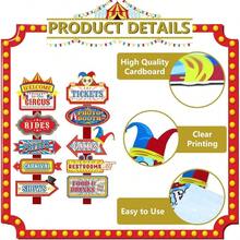 20 Pcs Circus Theme Party Decorations Circus Photo Booth Props Decorations Welcome Circus Decorations - Lễ hội hóa trang - Xem 4