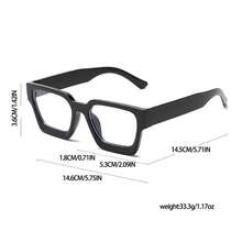 1pc Square Frame Glasses Unisex Plain Eyeglasses