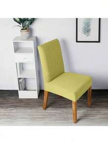 Silla cojín del asiento minimalista poliéster funda de cojín,protector de cojín elástico extraíble y lavable para asiento de silla para casa - Amarillo ante - Ver 2