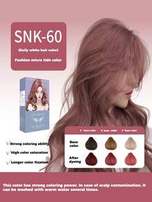 Hair Dye Kit, DIY At Home, Gentle Formula, Multiple Colors Available Including Pinkish Brown And Dark Brown, Covers Gray Hair - Multicolor - View 9
