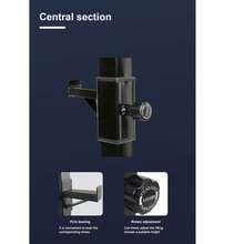 Soporte para mancuernas de altura regulable, color negro