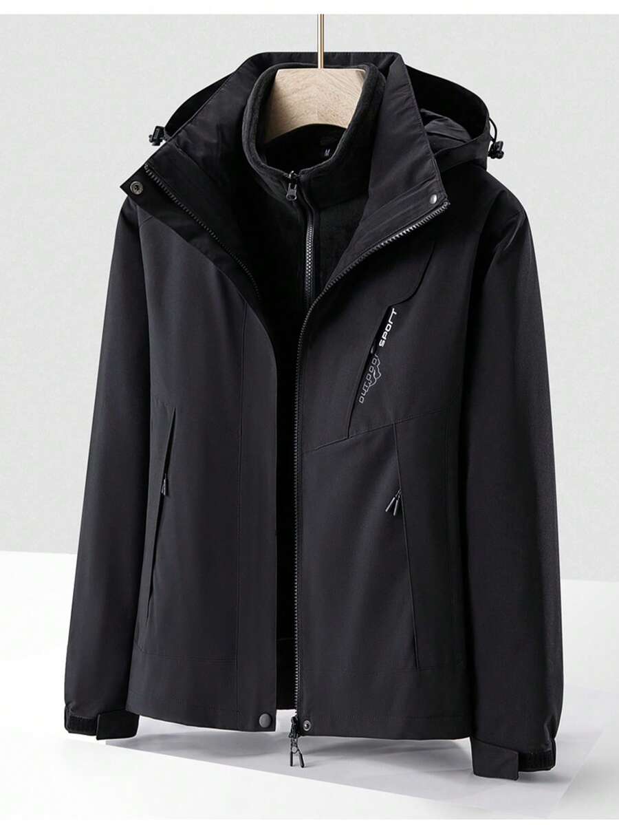 女士户外三合一轻便软壳外套，带保暖内衬，冬季滑雪适用