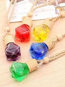 1 Stück Aromatherapie Öl, Hängender Anhänger Aromatherapie, Glasflasche mit Holzdeckel, Aromatherapie für Autos, Autohaken, geeignet für Schränke um die Luft frisch zu halten, Auto/Heim Dekoration, geeignet für alle Arten von Kleidung, Toiletten, Schlafzimmer, Kleiderschränke, Wohnzimmer