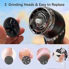 10 In 1 Electric Foot Grinder Callus Remover Professional Pedicure Machine Rechargeable Foot File Heel Dead Skin Scrubber With 3 Heads 1500mAh - Black - View 6