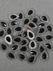 50 颗/包，双色树脂水钻，13*18 毫米红蓝双色泪珠树脂水钻，适用于服装配饰装饰、DIY