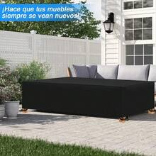 Juego de mesa rectangular para jardín de muebles de patio al aire libre, conjunto combinado al aire libre con cubierta cuadrada impermeable de, para mesas y sillas 315*160*74cm - Medio - Ver 10