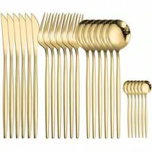 Juego de Cubiertos de Acero Inoxidable de 24 Piezas para Cena - Oro negro - Ver 4