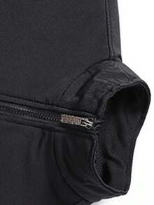 保暖内衬夹克，时尚、保暖、休闲，适合男士秋冬季日常及户外运动穿着，黑色 - 黑色 - 查看 3