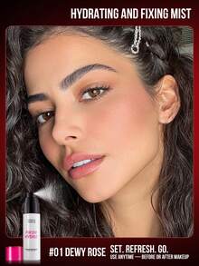 Misslyn Makeup POWER LAB 保湿定妆喷雾，保湿定妆喷雾，二合一喷雾，持久妆容，保湿，超细喷雾，亮泽妆效，玫瑰香味，舒缓轻盈，不结块，修复屏障，含透明质酸的细腻面部喷雾，多功能使用，清爽肌肤