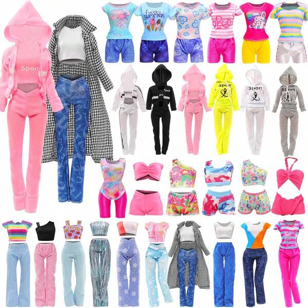 Sets 11 Inch Girl Clothes Including Multiple Styles Sports Wear Casual Suit Shorts Outfits Fashion Top And Pants And Swimsuit Girl DollNew Year's Day Luther King Jr Day Presidents' Day Memorial Day Independence Day Labor Day Columbus Day Veterans Day Than