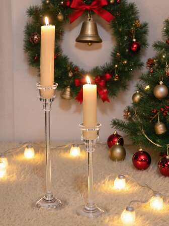 1 件/1 套亚克力锥形烛台，透明烛台长烛台，用于桌面中心装饰，烛台支架装饰，活动派对婚宴玻璃锥形烛台烛台，用于派对婚宴桌面中心装饰母亲节最佳礼物，家居装饰，