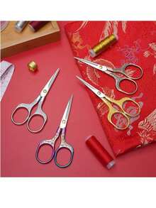 1pc Crafting Scissors - With Protective Cover, Tailoring Shears Suitable For Embroidery And Delicate Paper Cutting, Ideal For Handicrafts, DIY And Daily Use - Great For School, Office And Travel - Multicolor - View 6