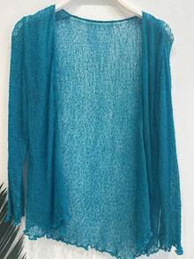 Magic Jacket Plain Casual Wool-Like Fabric Curly Magic Jacket Tea Party Luncheon Country Music Concert Airport Outfits Homecoming Birthday Party Holiday Night Out Bachelorette Party Travel Daily Formal & Evening SPRING SUMMER - Màu xanh lam - Xem 1