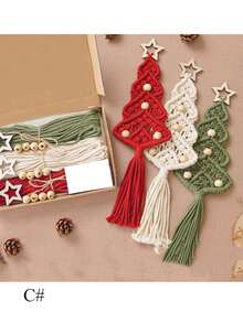 1set 3 PiecesDIY Christmas Tree Weaving Set Christmas Craft Gift Set Is Perfect For Family And Friends As Holiday Gift - Multicolor - View 13