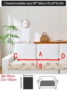 1件波西米亚菱形绗缝毛绒沙发垫套，暖色调乡村风格沙发套，防滑防刮，四季皆宜，适用于1/2/3/4座沙发和组合沙发，秋季装饰，房间装饰，返校季，学习用品 - 米色 - 查看 17