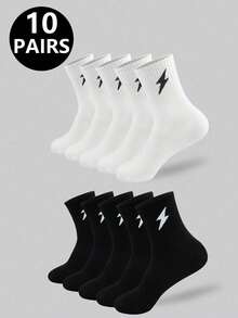 5/10/20 Pairs Unisex Casual Sports Socks, Suitable For Daily Indoor And Outdoor Wear, Size: (35~39), (39~42) - Multicolor - View 18