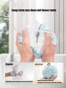 2 miếng bọt biển xơ mướp hình hoa, có vòng treo tẩy tế bào chết mềm mại, bông tắm tẩy tế bào chết nhẹ nhàng tạo nhiều bọt, bóng tắm tạo bọt massage lưng, có thể tái sử dụng để tẩy tế bào chết chăm sóc cá nhân và làm sạch cơ thể, cũng thích hợp để trang trí phòng tắm, chất liệu thân thiện với da, phụ kiện tắm thiết yếu, tẩy tế bào chết bền, vật dụng không thể thiếu cho những người đam mê SPA tại nhà - Nhiều màu - Xem 5