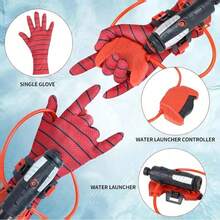 随机颜色蜘蛛网发射器玩具套装，包含火箭发射器、英雄水枪玩具、腕部配件，适合儿童圣诞节、万圣节派对装饰 - 彩色 - 查看 4