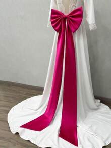 Accesorio de moda versátil con lazo de satén para la vuelta al colegio, múltiples colores, adecuado para uso diario, vestidos, cosplay y fiestas - Largo multicolor - Ver 14