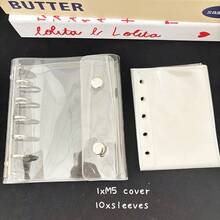 A8/A6/A7/M5 双扣活页夹封面、透明活页夹、DIY 替换套笔记本、收集书籍整理器 - 彩色 - 查看 14