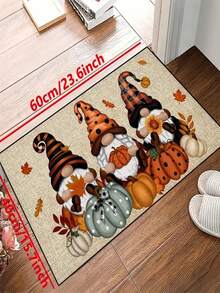 1pc New Halloween - Cute Halloween Dwarf Doormat Small Rug - 900g/Sqm Soft Velvet, Machine Washable Durable, Stain Resistant, Quick Drying, Suitable For Indoor/Outdoor Doormats, Home Decor, Bedroom, Kitchen, Photography, Props, Outdoor Decor Gifts, Holiday Gifts, Area Rugs, All Season