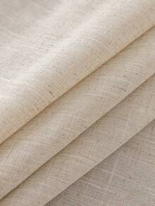 1pc Elegant Cream-Colored Linen Tassel Tablecloth, Rectangular European Style Coffee Table/Bedside Cabinet Cloth, Washable, Suitable For Farmhouse, Kitchen, Dining Table, Dinner, Family Gathering, Buffet, Wedding, Hotel Decor, Daily Home Decor, Thanksgiving Party Decoration