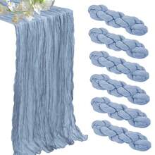 1/6/10 pièces Chemin de table en mousseline de soie vert sauge, décoration de table bohème pour mariages, fêtes et anniversaires, en tissu polyester durable, design élégant et polyvalent