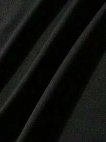Men's T-Shirt With Slogan Print - Black - View 4