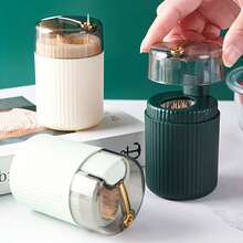 Automatic Pop-Up 3-In-1 Toothpick Dispenser With Cotton Swab & Floss Holder - Bathroom Vanity Organization Luxury Accessory 4 Colors