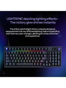 Logitech G316 X Wired Mechanical Gaming Keyboard, 8K Polling Rate, Low Latency, Easy Customization, Full-Key Hot-Swappable Switches, Colorful Lighting Effects, 98 Layouts, G Hub Software Completes Customization, Suitable For PC/Mac, Black - L-Axis - Black L - View 5
