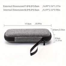 1pc, Shaver Case, Travel Multifunctional Portable Handbag, Universal Retro Style Shaver Storage Box - 灰色 - 查看 3