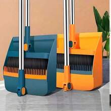 Broom And Dustpan Set, Thickened High-End Household Broom Wholesale, Broom, Dustpan, Upgraded Dual-Use Broom, Broom And Mop Combination, Multi-Color, Purple Preferred By Housewives, Suitable For Cleaning Floors, Tiles In Living Room, Bedroom, Kitchen