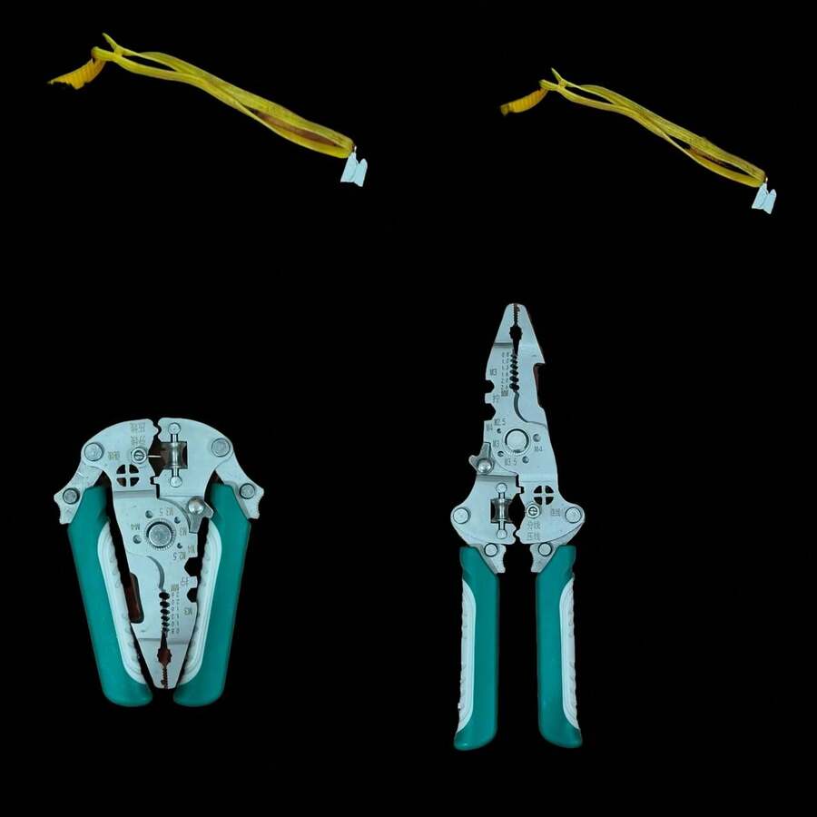 Multi-Functional Folding Electrician's Pliers - Titanium Steel Wire Stripper, Industrial-Grade Tool With Crimping, Gripping, Twisting, Nail Pulling And Screwdriver Functions - Compact Design For Easy Storage