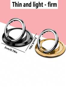 1 buc Suport magnetic circular rotativ la 360° cu inel metalic și suport pentru telefon, suport magnetic ultra-subțire pentru telefon auto compatibil cu iPhone, telefon Android, cadou pentru ziua de naștere, familie, prieteni, suport pentru telefon, accesorii pentru telefon