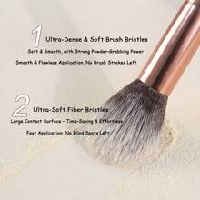 فرشاة تحديد الوجه ذات طرفين 2 في 1 - شعيرات ناعمة ذات طرف مائل، قطعة واحدة للخدود والبرايتنر، أداة مكياج جديدة