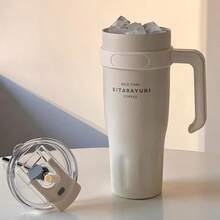 40OZ/1200ML SITARAYURI Double Wall  Bottle For Father's Day, With Handle And Straw, Large Capacity Portable Cup For Hot And Cold Dual Use, 1200ml Steel  Bottle, Suitable For Hot Or Cold Drinks, Suitable For Camping, Outdoor Activities, Driving, Sports, Fitness And Holiday Gifts. - 優質款白色 - 查看 11