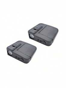 2 piezas de proyector láser de bienvenida LED para puerta de coche, luz nocturna de sombra fantasma, lámpara cortesía inalámbrica, alimentada por batería, para vehículos motorizados, no incluye batería. - Negro - Ver 18