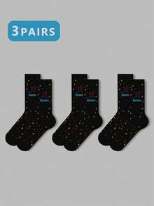 1/2/3 双女士十二生肖袜、白袜、黑袜、中筒袜、艺术袜、运动袜、时尚袜、女童袜、中筒袜、简约袜、休闲袜、适合日常穿着、秋季 - 彩色 - 查看 70