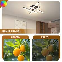 Glitzerlife Ceiling Lamp LED Ceiling Light Hallway Lamp - 24W Black Bedroom Lamp 3000K Warm White Ceiling Lamps Inside Modern Design Kitchen Lamp For Kitchen Bedroom Staircase Living Room Office - 4. Ngọn lửa - Xem 5
