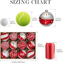 Juego de 12 adornos de Navidad a granel, bolas colgantes irrompibles de 3.15 pulgadas, bombillas de plástico para decoración de árboles y fiestas de vacaciones con cordón
