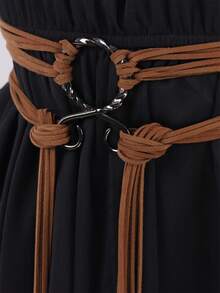 中世纪长绳结腰带，北欧女巫风格绳结腰带，维京复兴时期服装配饰，万圣节、婚礼、晚宴和派对的复古腰带。