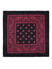 1/5件佩斯利图案波西米亚方形围巾男女通用街头嘻哈街舞运动户外头巾额头保护吸汗头巾面罩围巾 - 彩色 - 查看 9