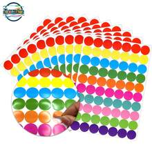 10pcs/Pack New Polka Dot Sticker Set, Colorful Dot Labels, 8 Mixed Sizes Dot Stickers Suitable For Office File Organizing, Kids DIY Crafts, Planner/Phone Case/Notebook Decoration,School Supplies,Back To School - Multicolor - View 3